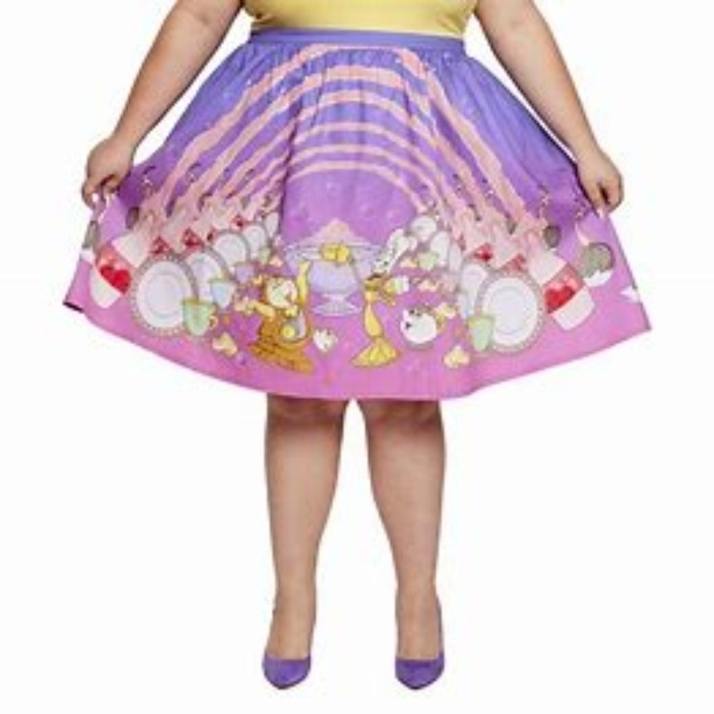 NWT Stitch Shoppe Beauty & the Beast Be Our Guest Sandy Skirt & pin Size 1XL